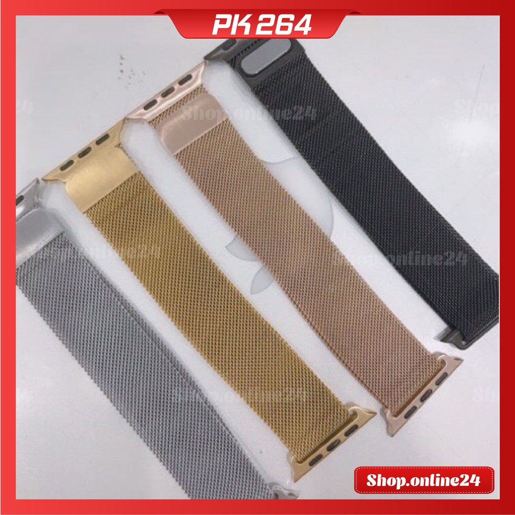 [Có series 5 - Đủ Màu] Dây Đeo Thép chống gỉ Apple Watch-Milanese Loop