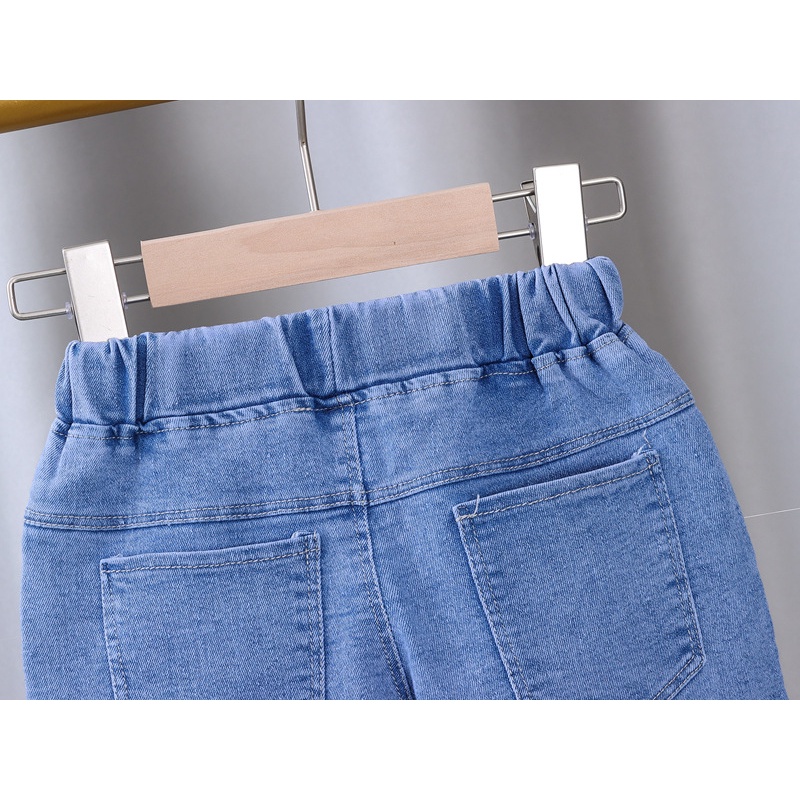 Quần Sọt Jeans In Hoạt Hình Cho Bé Gái 1-6 Tuổi
