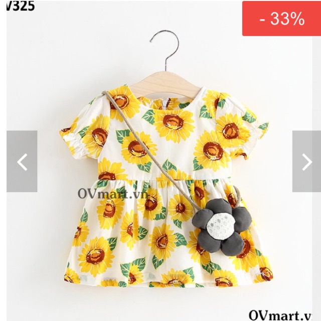 váy hướng dương vàng