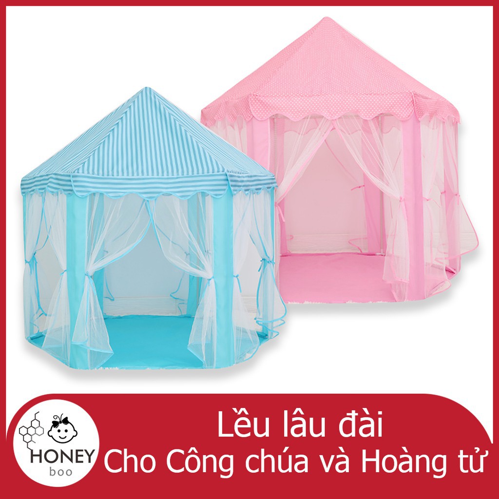 Lều cho bé, lều công chúa hoàng tử 2 màu xanh hồng mẫu mới 2021,LỀU CÔNG CHÚA, LỀU HOÀNG TỬ CHO BÉ [ Bảo hành 12 tháng]