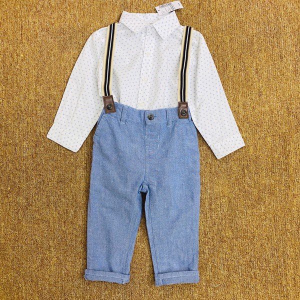 [0-18M] Set công tử sơ mi + quần bé trai Place