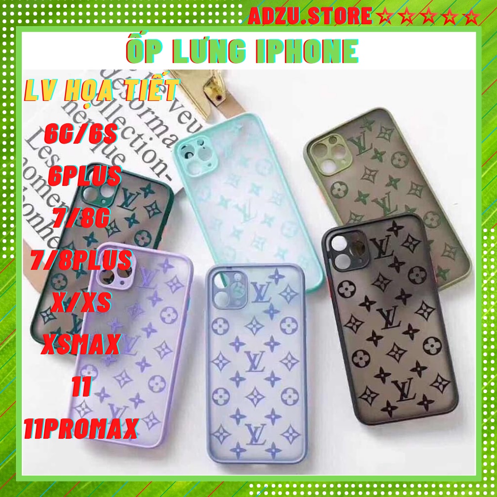 Ốp lưng iphone chữ LV 6/6plus -7.8/7.8 plus-X/XR/XS MAX/ 11/ 11PRO/11PRO MAX