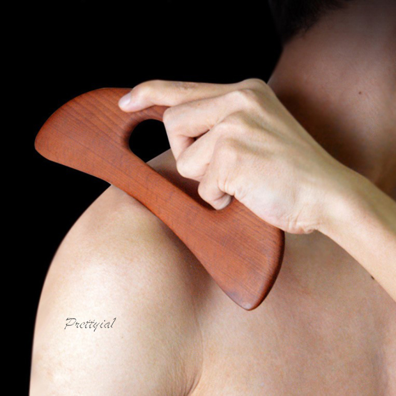 1 Dụng Cụ Mát Xa Cổ Bằng Gỗ Cacbon