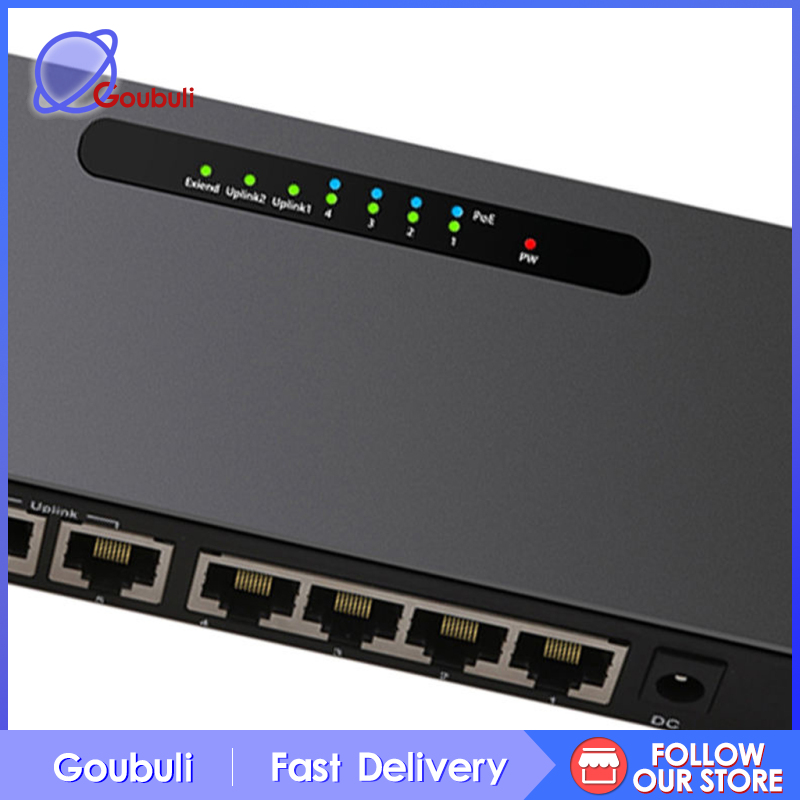 [Goubuli]6 Port Poe Gigabit Network Switch 10/100/1000Mpbs Lan 4 Port Poe Power Switch