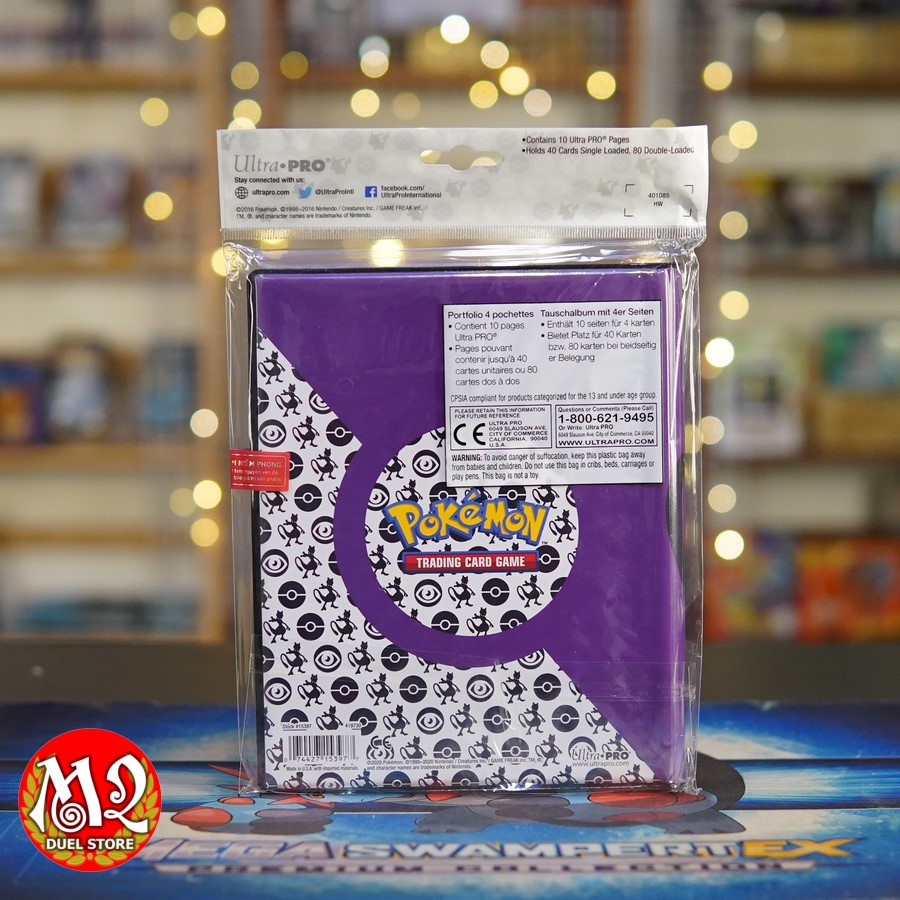 Album sưu tập Mewtwo 4-Pocket Portfolio for Pokémon - Chính hãng Ultra PRO USA