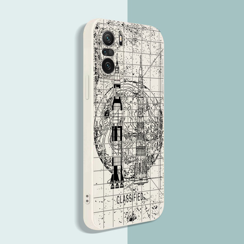 Ốp Điện Thoại Góc Vuông In Hình Vũ Trụ Cho Xiaomi Redmi Note 10 Pro 9S 9A POCO X3 NFC M3 Pro 5G