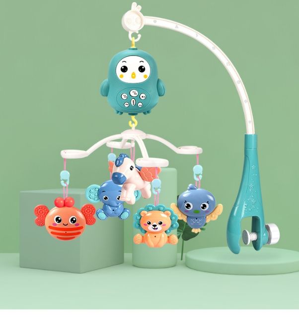 Đồ Chơi Treo Cũi Cho Bé Treo Nôi Phát Nhạc Có Điều Khiển Từ Xa Tự Xoay Cao Cấp TN36