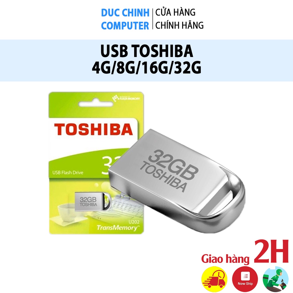 USB 2.0 4GB/8GB/16GB/32GB TOSHIBA nhỏ gọn - USB chống nước mang đi lại rất thuận tiện nhỏ nhắn gọn gàng