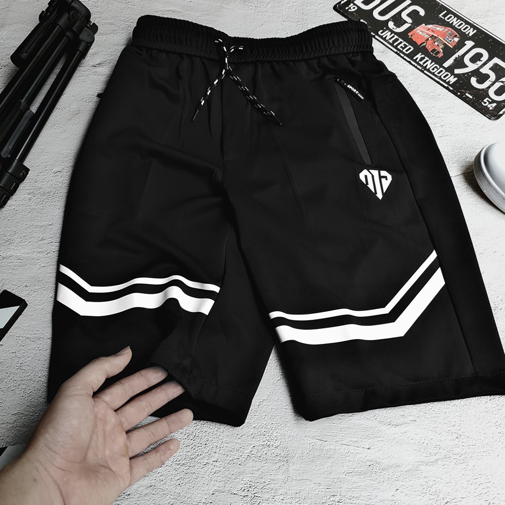 Quần short quần đùi nam họa tiết V thể thao chất liệu mềm co giãn, phom đẹp