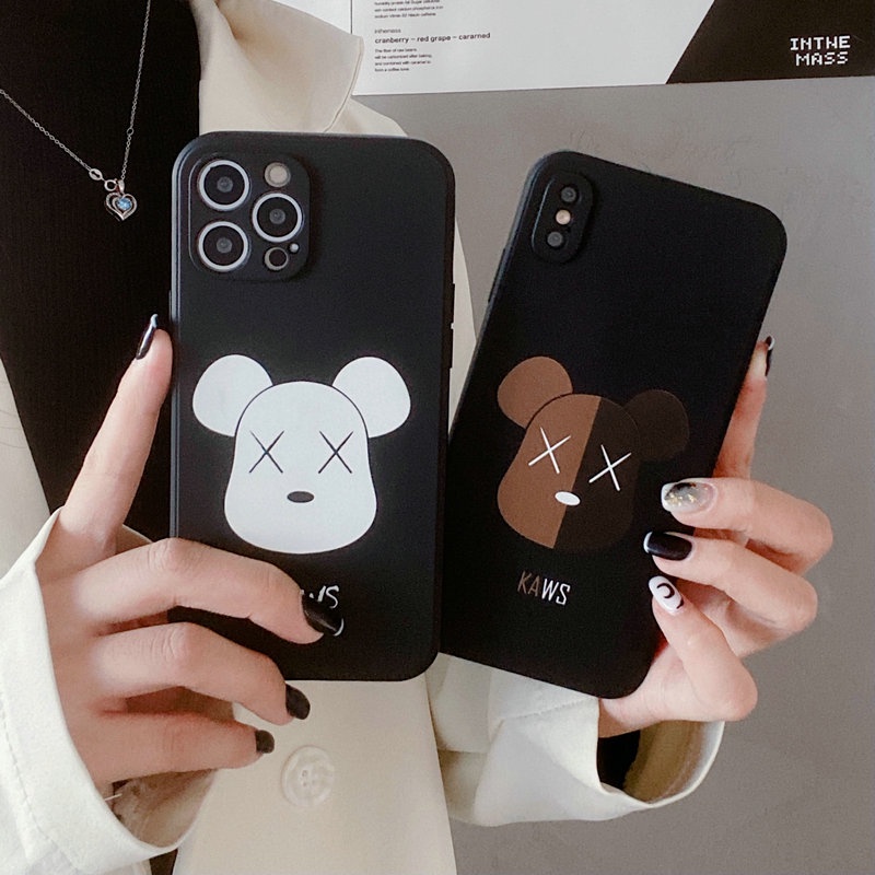 Ốp điện thoại mềm in hình gấu Kaws cho Xiaomi Redmi Note 10 10S 9 8 7 Pro 4G 9T Poco F3 F2 M3 Pro 5G
