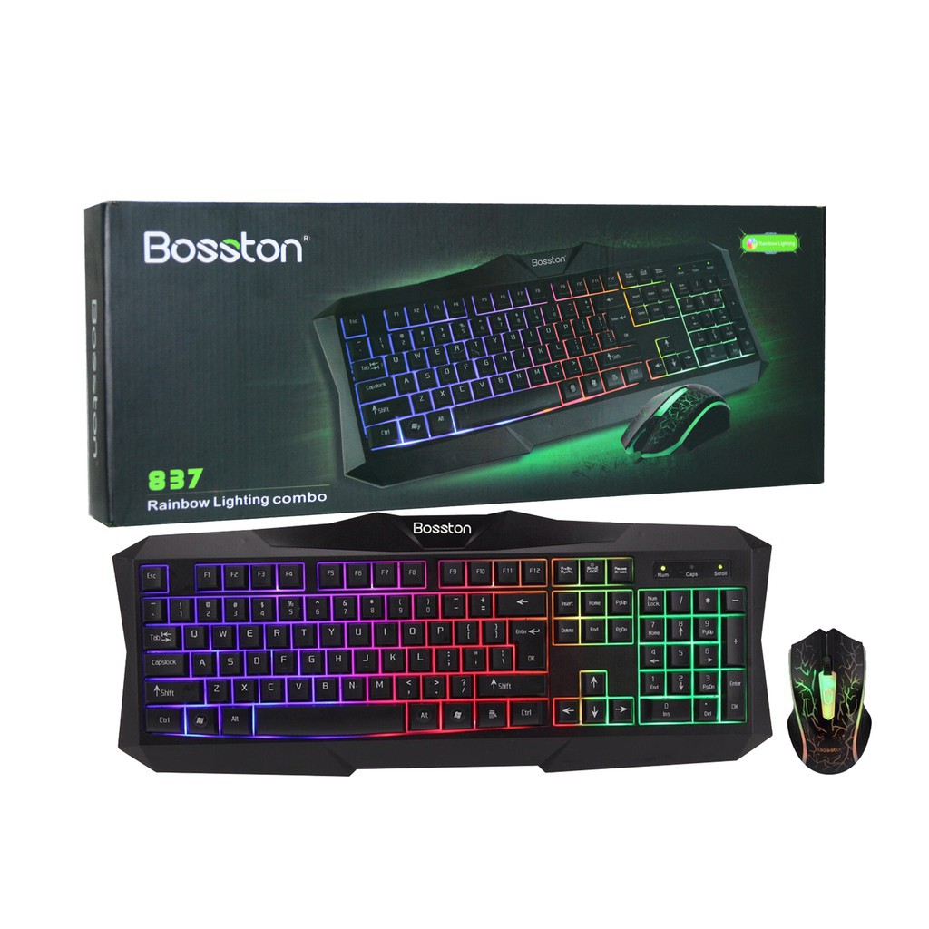 Combo bàn phím và chuột Bosston 837+USB