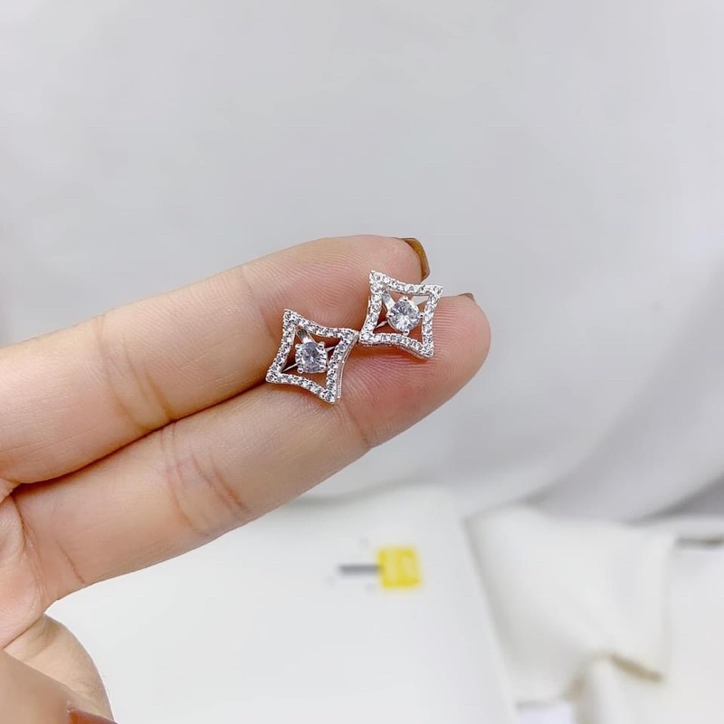 Bông tai nữ bạc ta, đeo được nhiều kiểu thời trang sang xịn Mainomi Shop Bạc Xinh
