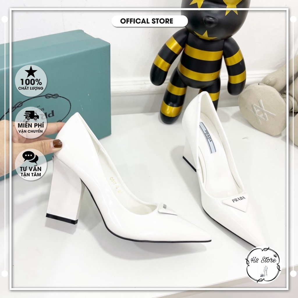 👠👟 Giày cao gót prada gót dẹt fullbox ⚡