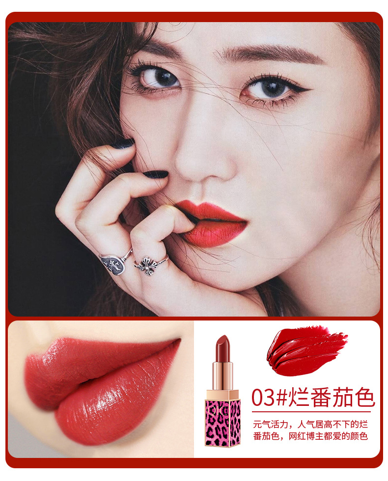 (Hàng Mới Về) Son Môi Dưỡng Ẩm Lâu Trôi Thiết Kế Vỏ Họa Tiết Da Báo | BigBuy360 - bigbuy360.vn