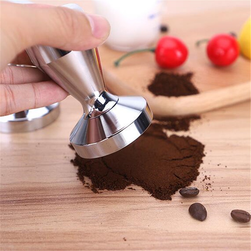 Coffee Bean Powder Press Cool Espresso Coffee Tamper Calibrated Automatic Stainless Steel Base Desktop Decoration Bar Coffee  House Decoration