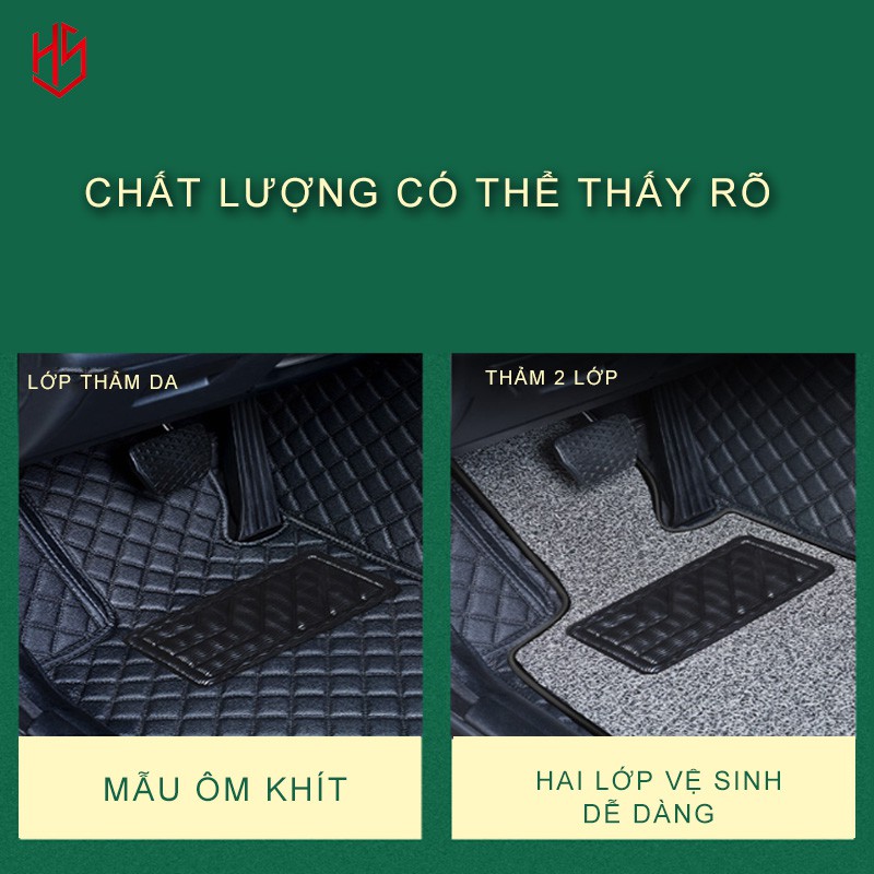 Thảm Lót Trải Sàn Da Ô Tô Không Mùi Không Thấm Nước Dành Cho Kia Morning, Getz, I10, Cruze