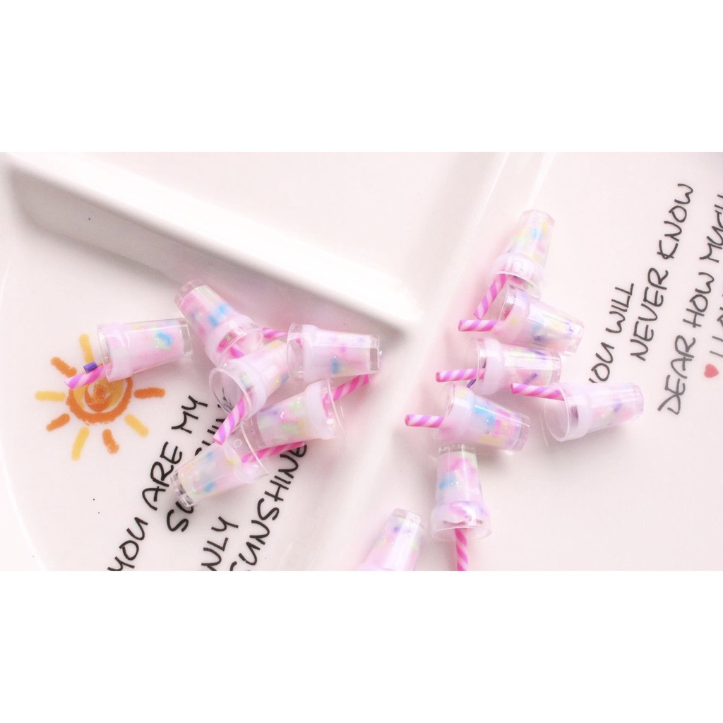 Charm (C29) slime/ Dụng Cụ Charm Trang Trí [Ko Keo &amp; Nút] Hình Ly Trà Sữa (1.2x2.5 cm)
