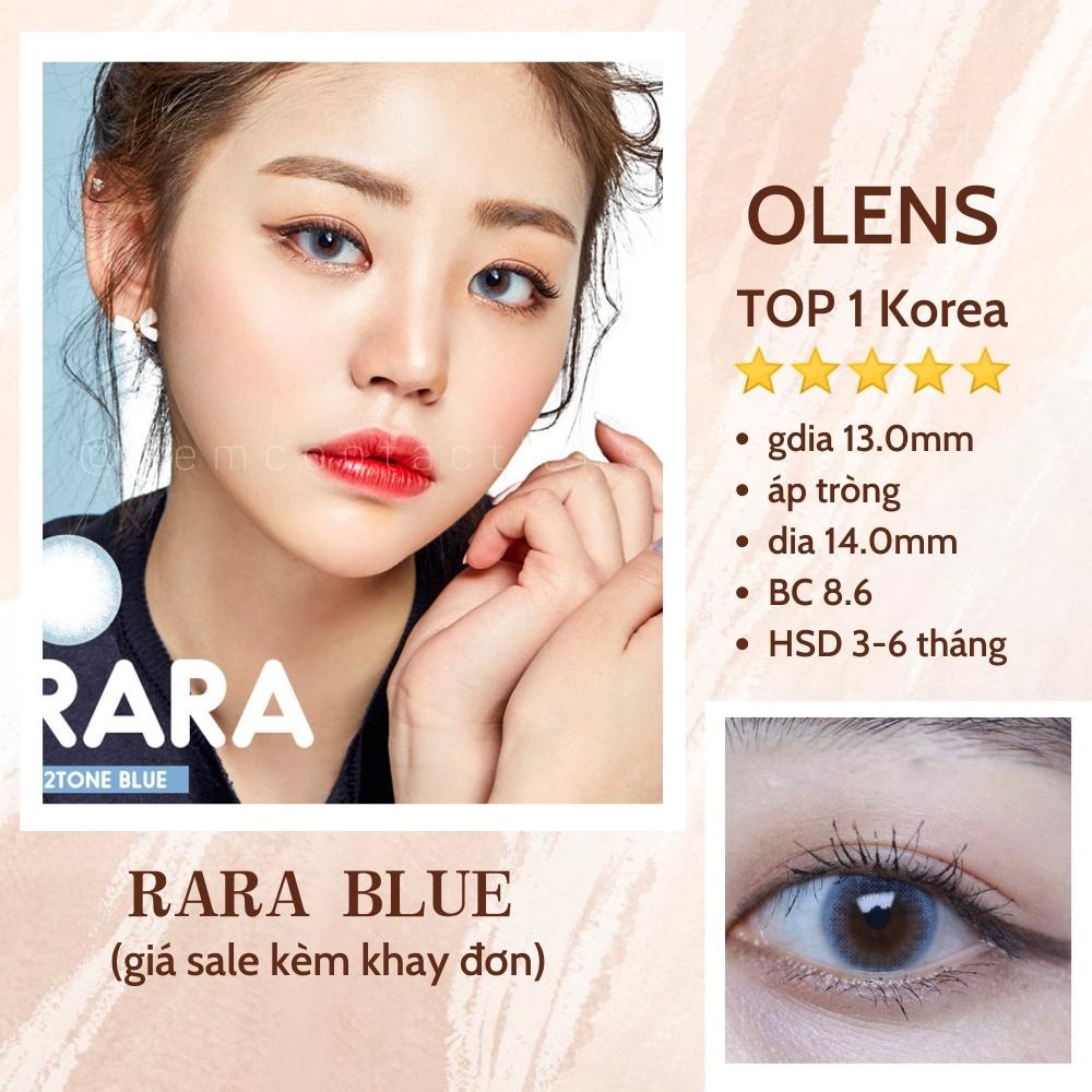 OLENS Lens áp tròng RARA BLUE - HSD 6 THÁNG - Áp Tròng XanhTự Nhiên Ẩm Cao Phù Hợp Mắt Nhạy Cảm