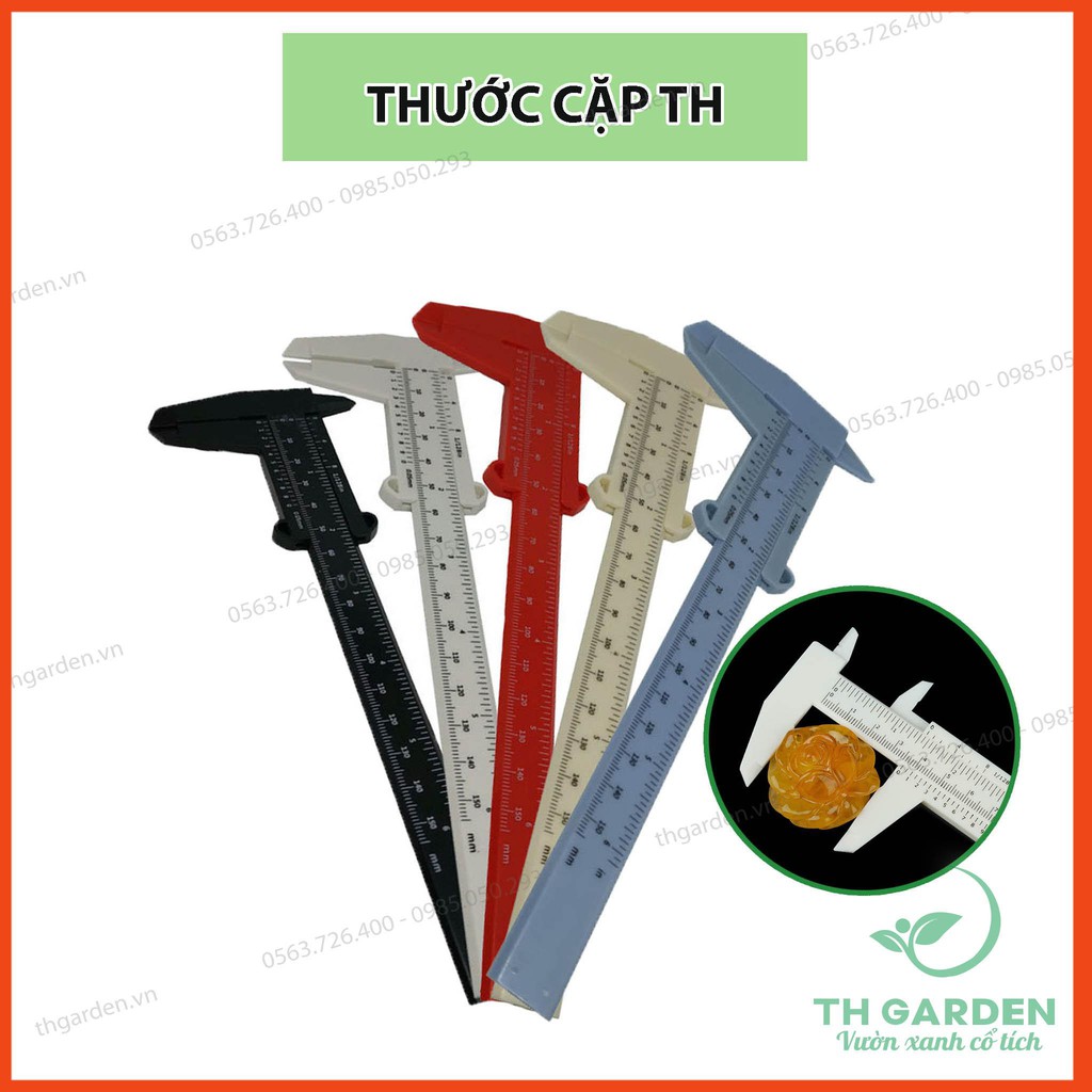 Thước Kẹp Cơ TH Garden 150mm Bằng Nhựa Cao Cấp - Thước Đo Đường Kính - Không Sợ Gỉ