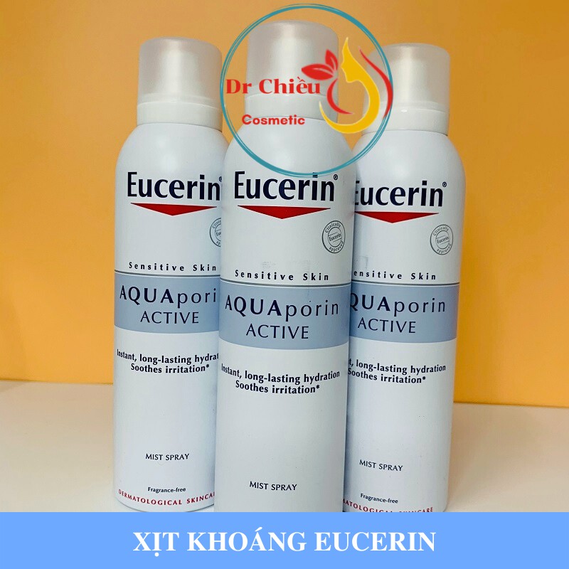 Xịt Khoáng ⚜️CHÍNH HÃNG⚜️ Xịt Khoáng Eucerin AQUAporin Active Dưỡng Ẩm Làm Dịu Da 150ml