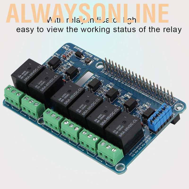 CHANNEL Bản Mạch Mở Rộng 6 Kênh 5a Rpi Cho Raspberry Pi A + / B 2b 3b Gf