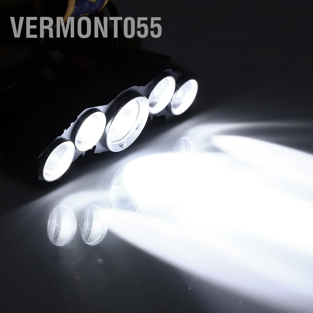 Có thể bán buôn 20000lm Ngoài trời Chống thấm nước Năm đèn LED Đèn pha USB Sạc Cắm trại Chạy câu cá Vermont055 Hàng giao ngay