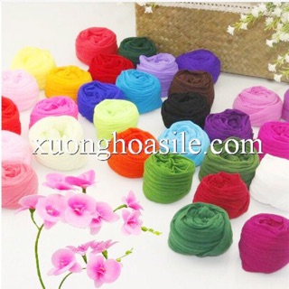 Vải voan làm hoa vải đủ màu