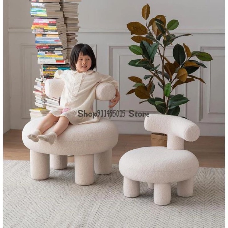 Ghế sofa decor nỉ lông xù