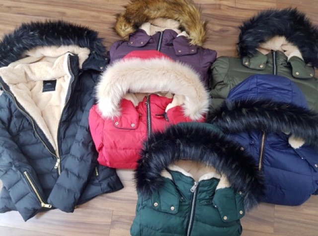 Áo phao zara lông vũ