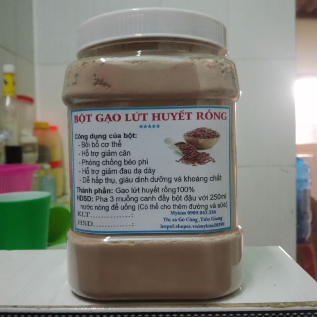 Bột gạo lứt huyết rồng rang 1kg