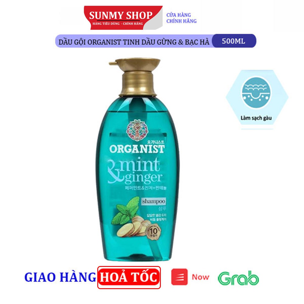 Dầu gội Organist Tinh dầu Gừng & Bạc hà 500ml