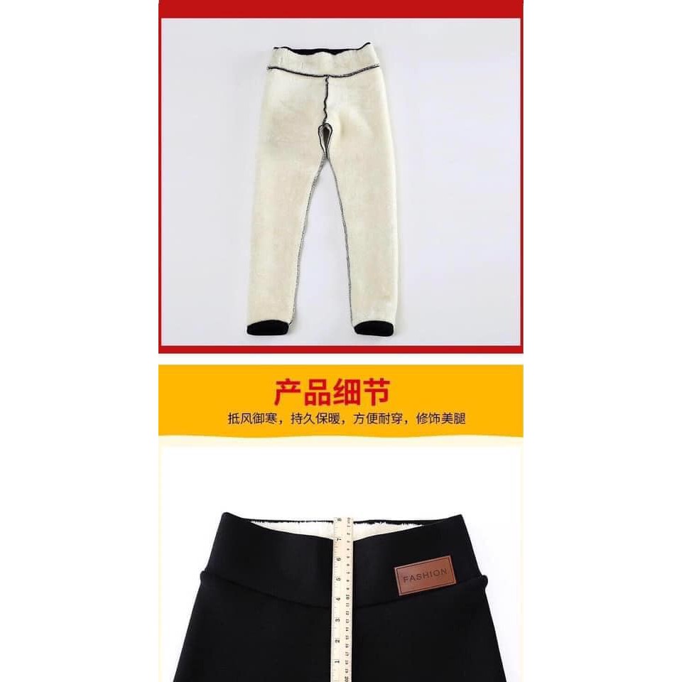 Quần nữ legging lót lông siêu dày co giãn mềm mai hàng Quảng Châu l1