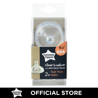Núm ty Tommee Tippee Fast Flow trên 6 tháng (vỉ 2 cái) – Closer to Nature