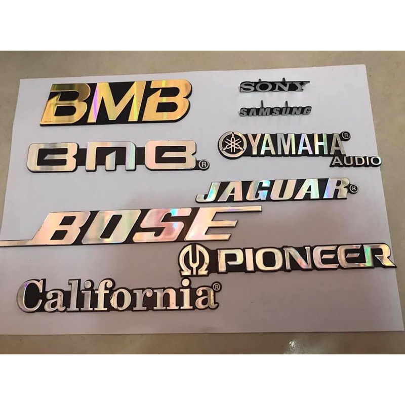 Tem dán thùng loa YAMAHA-AUDIO nhựa cứng - giá 1 cặp