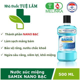 Nước súc miệng Samik Nano Bạc 500ml