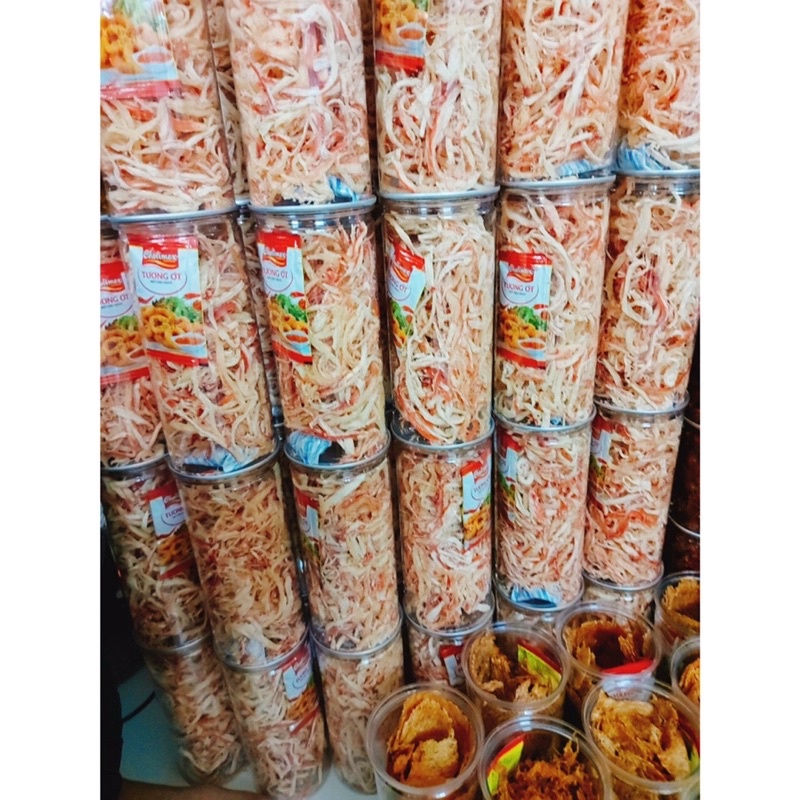 300gr Mực hấp dừa xé sợi, loại 1,hủ pet | BigBuy360 - bigbuy360.vn