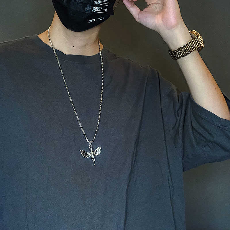 Dây Chuyền Mặt Hình Đôi Cánh Thiên Thần 1345 Phong Cách Hàn Quốc