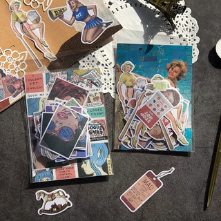 Sticker Vintage America 60 miếng Be Tiny