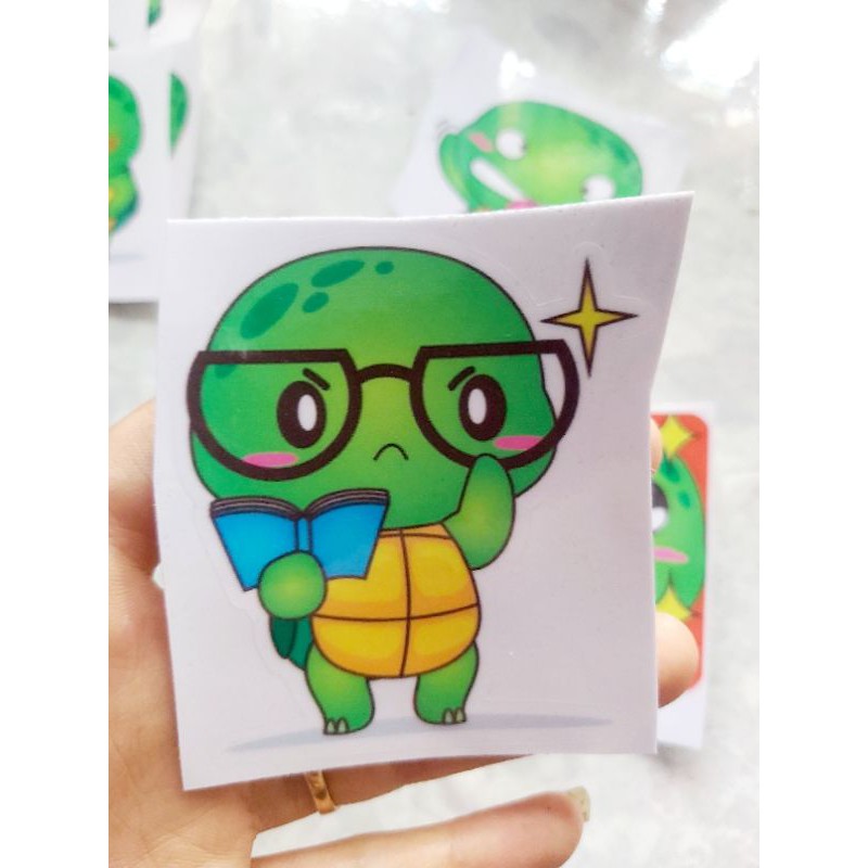 Tem Decal Rùa Cute Dán Xe, Nón Giá Rẻ