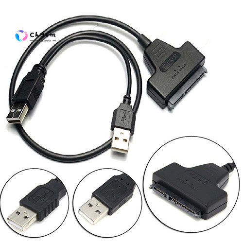 Dây Cáp Chuyển Đổi Usb 2.0 Sang 2.5inch 22pin 7 + 15 Ata Sata 2.0 Hdd / Ssd