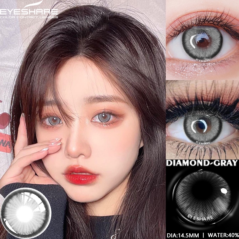 [Hàng mới về] 1 cặp kính áp tròng mềm mịn eyeshare