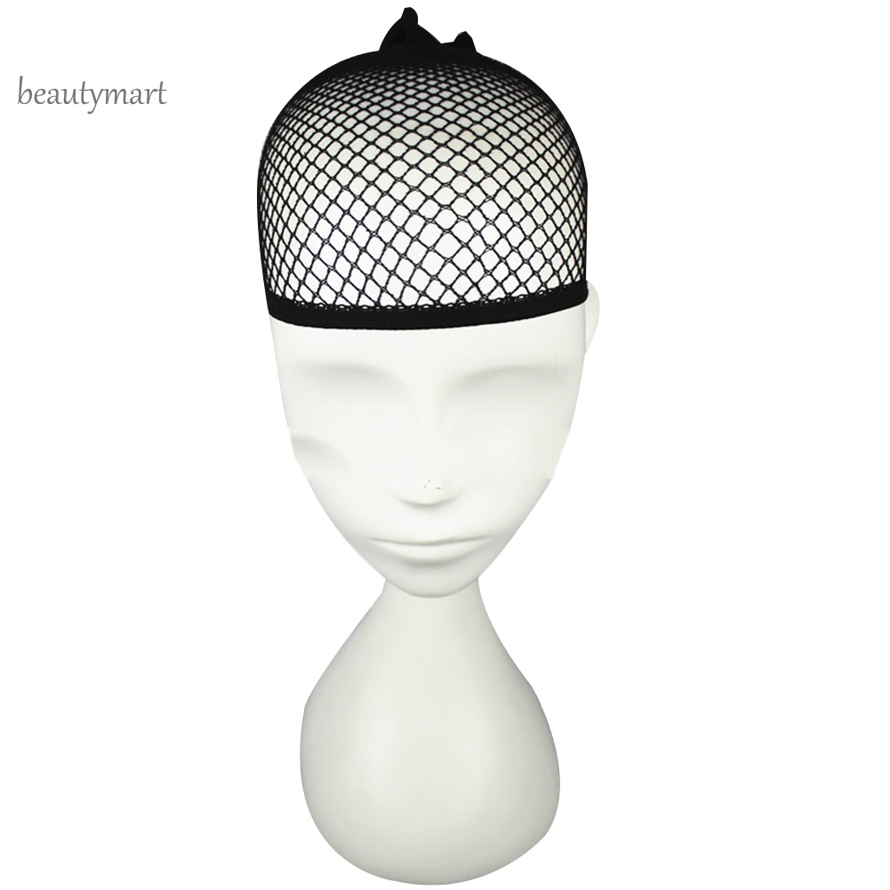 Mũ lưới đội tóc giả bằng nylon co giãn màu đen dành cho nữ
