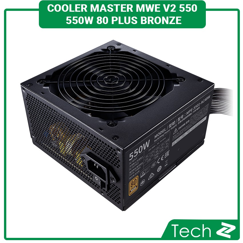 Nguồn máy tính Cooler Master MWE V2 230V 550 550W Plus Bronze  (80 Plus Bronze/Màu Đen)