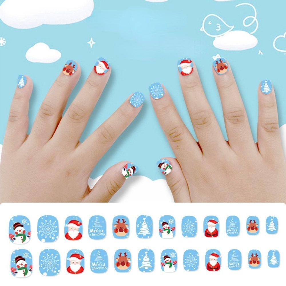 Bộ Móng Tay Giả Họa Tiết Hoạt Hình Dễ Thương Cho Nữ