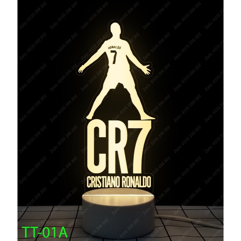 Đèn ngủ 3D hình Ronaldo-quà tặng-decor phòng siêu  đẹp