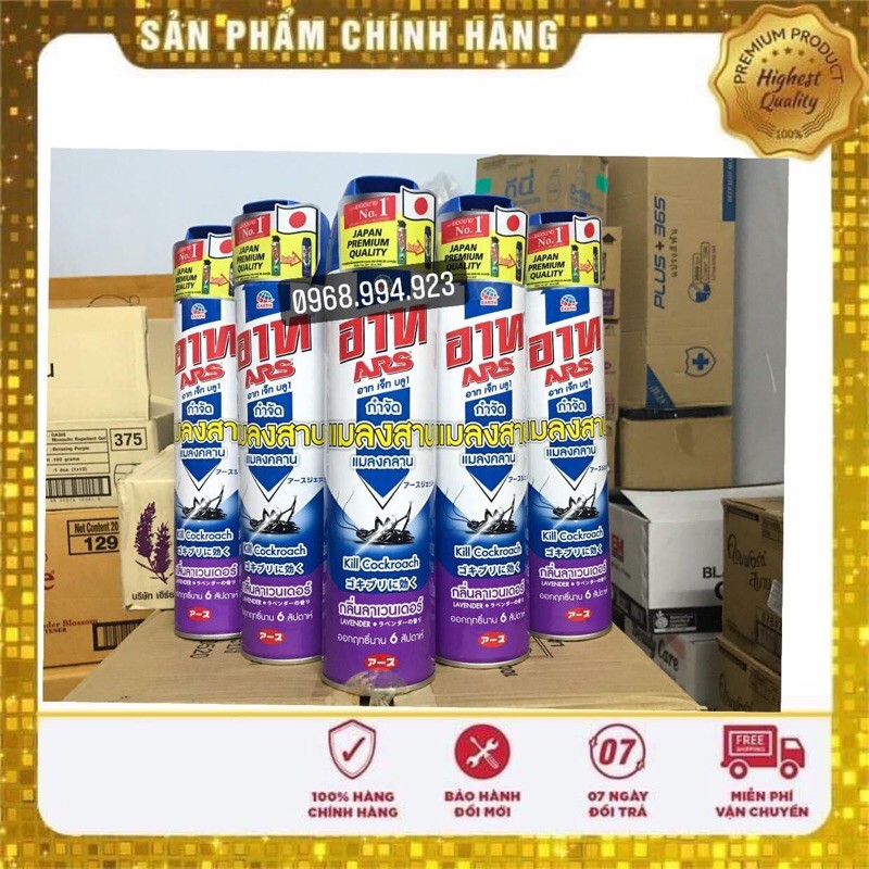 Bình Xịt muỗi côn trùng gián kiến ARS Thái Lan tiêu chuẩn Nhật Bản 600ml