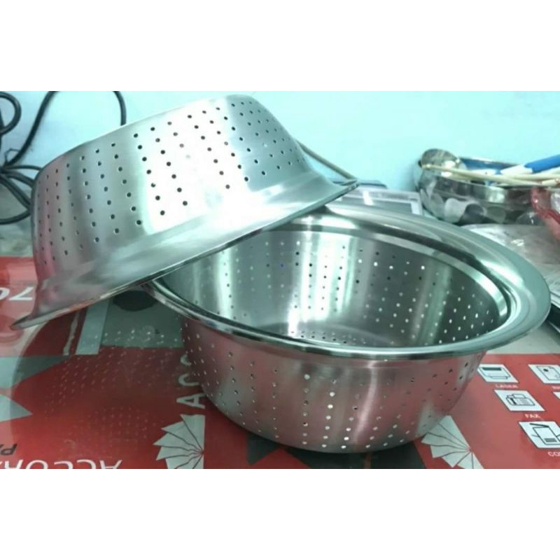 Thau - rổ inox thân cao dày xịn