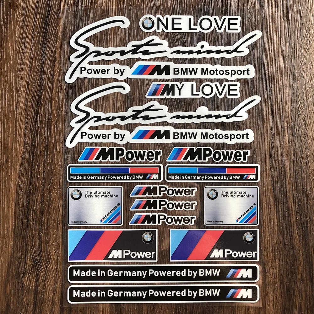 Huy Hiệu Dán Trang Trí Xe Hơi BMW Motorrad Motorsport Phản Quang