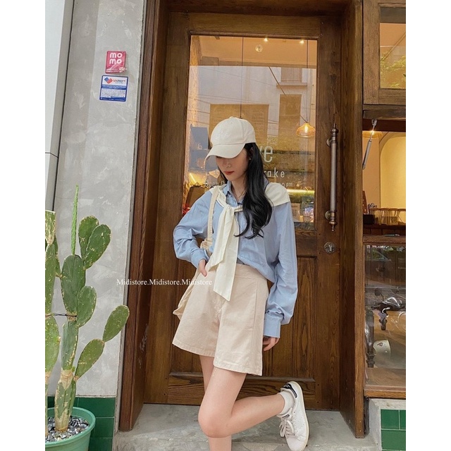 SÉT SMI CỔ NƠ KÈM SHORT KEM