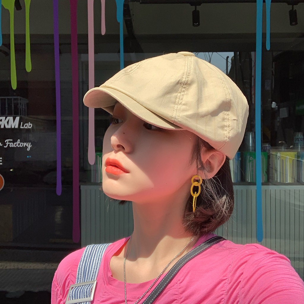 Mũ Beret mỏng phong cách thời trang retro